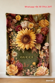 Gucci Autumn Sunflower throw Blanket Luxury Harvest Tapestry IMG_2759